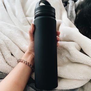 Black water bottle